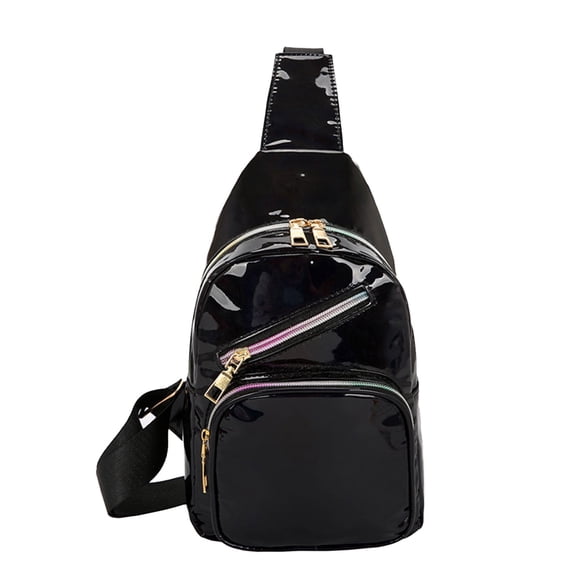 Wovilon Bright Leather Small Sling Colorful Backpack Multi-Purpose Chest Bag Hiking Outdoor for Adult