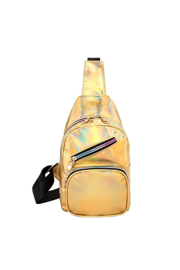 Bright Leather Small Sling Colorful Backpack Multi-Purpose Chest Bag Hiking Outdoor