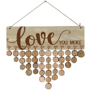Wovilon Calendars 2023 Wall Monthly Planner Family Holiday Plaque Diy Wall Calendar Wooden Birthday Reminder Calendar