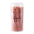 thumbnail image 1 of Wovilon Cartoon Animal Disposable Fruit Fork Box With 50 Plastic Dessert Forks Fruit Forks Color Two Tooth Cake Forks, 1 of 5