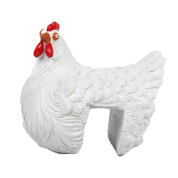 Wovilon White Chicken Outdoor Decoration (0.98 lb)