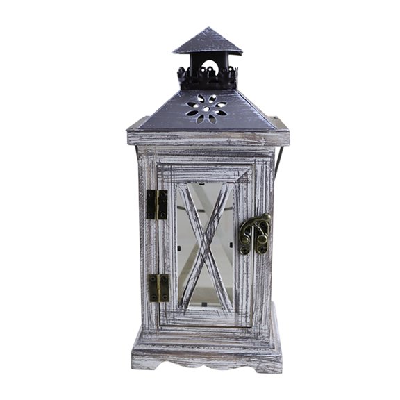 Wovilon Centerpiece Table Decorations Table Decorations For Living Room Retro Wooden Lantern Candle Holder, Creative Soft Decoration Tabletop Features