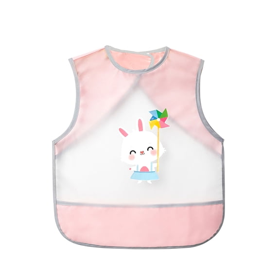 Wovilon Children'S Eating Bibs Waterproof Children'S Coverall Men'S And Girls' Reverse Dressing Summer Sleeveless Wash Free Apron