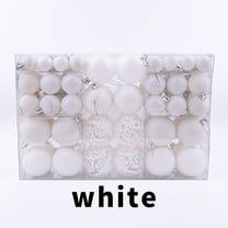 Wovilon Christmas Balls Ornaments for Xmas Christmas Tree 100PCs - Shatterproof Christmas Tree Decorations Hanging Ball for Holiday Wedding Party Decoration (White)