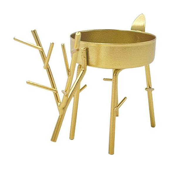 Wovilon Christmas Candle Holders Small Candle Holders In The Shape Of Deer Iron Candle Holders Holiday Party Table Decoration Home Gifts