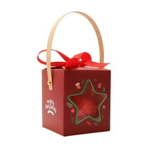 Wovilon Christmas Christmas Eve Large Packaging Box Gift Box Packaging Box Portable Candy Gift Box Gift Box