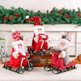 thumbnail image 1 of Wovilon Christmas Decor Sleigh Santa Claus Window Decorations Christmas Gift Bag Doll Desktop Children's Doll Ornaments, 1 of 7