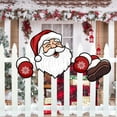 thumbnail image 1 of Wovilon Christmas Decorations Indoor Christmas Fence Door Peek Hollow Board Plug-in Christmas Tree Garden Expression Decoration Sticker, 1 of 1