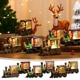 thumbnail image 1 of Wovilon Christmas Decorations Indoor Christmas Luminous Train Ornaments Santa Claus Water Filled Night Lights Window Display Decoration Supplies, 1 of 5