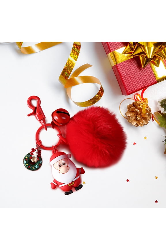 Christmas Decorations Indoor Santa Claus Keychain Cute Creative Practical Keyring School Bag Pendant