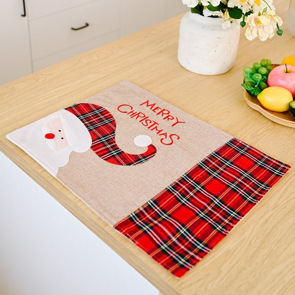 Wovilon Christmas Decorations New Christmas Decoration Tablecloth Christmas Table Runner Dress Up Supplies