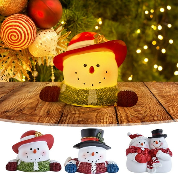 Wovilon Christmas Decorations Decorations Table Snowman Resin Christmas Decor Snowman Christmas Figures From Christmas Home Dining Table Christmas Snowman Christmas Tree Christmas Gift