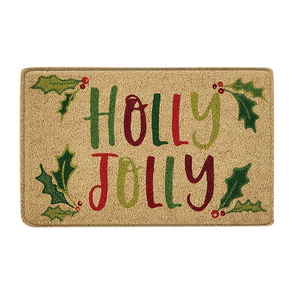 Wovilon Christmas Door Mat Cartoon Gnome Floor Mat Hallway Kitchen Foot Mat Soft Carpet