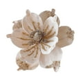 thumbnail image 1 of Wovilon Christmas Glitter Magnolia Magnolia With Stems Christmas Tree Decoration Flower Wreath Christmas New Year Decoration Holiday Gift, 1 of 6