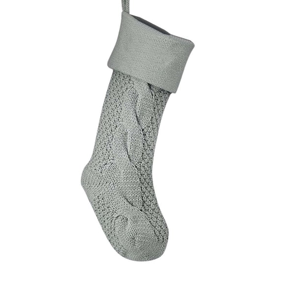 Wovilon Christmas Large Knitted Wool Home Wall Decoration Candy Bag Socks Sleeve Diamond Gift Bag Socks