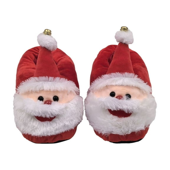 Wovilon Christmas Slippers For Both Men And Women Santa Slippers Cute Plush Into Non Slip