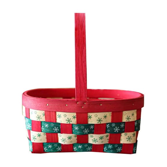 Wovilon Christmas Sweethearts Basket Gift Gift Basket Gift Box Candy Box Snowflake Crisp Christmas Packaging Box Biscuits Box Suitable For Festivals