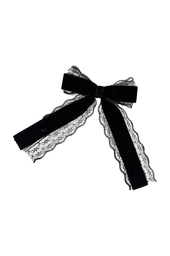 Christmas Velvet Lace Bow Christmas Tree Christmas Wreath Decoration Christmas Party Dress Up Bow Hairpin