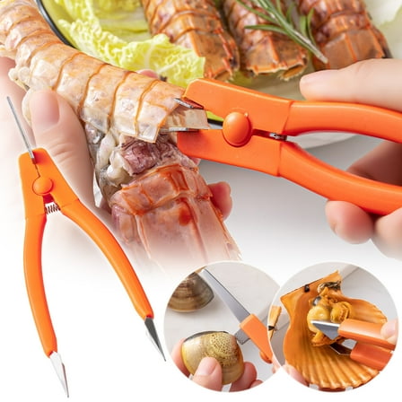 Wovilon Clam Opener Clam Pliers For Restaurant Home Oysters Shucking Knife Clam Knife Shucker- Plastic Clam Shells Opener Tool