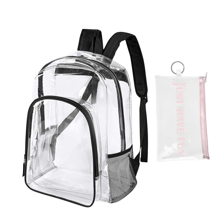 Wovilon Heavy Duty Clear Backpack with Large Zipper, School  display picture 3