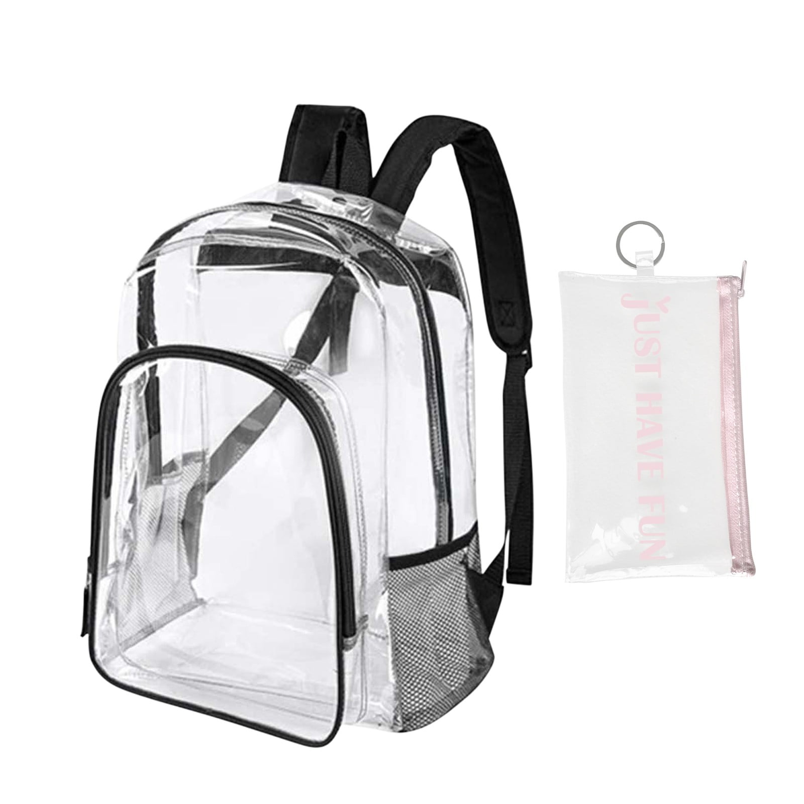  MAY TREE Clear Bag Stadium Approved, Clear Backpack Stadium  Approved for Concert Stadium Festival Sport Work, Clear Sling Bag with  Heavy Duty Material - Black : Clothing, Shoes & Jewelry