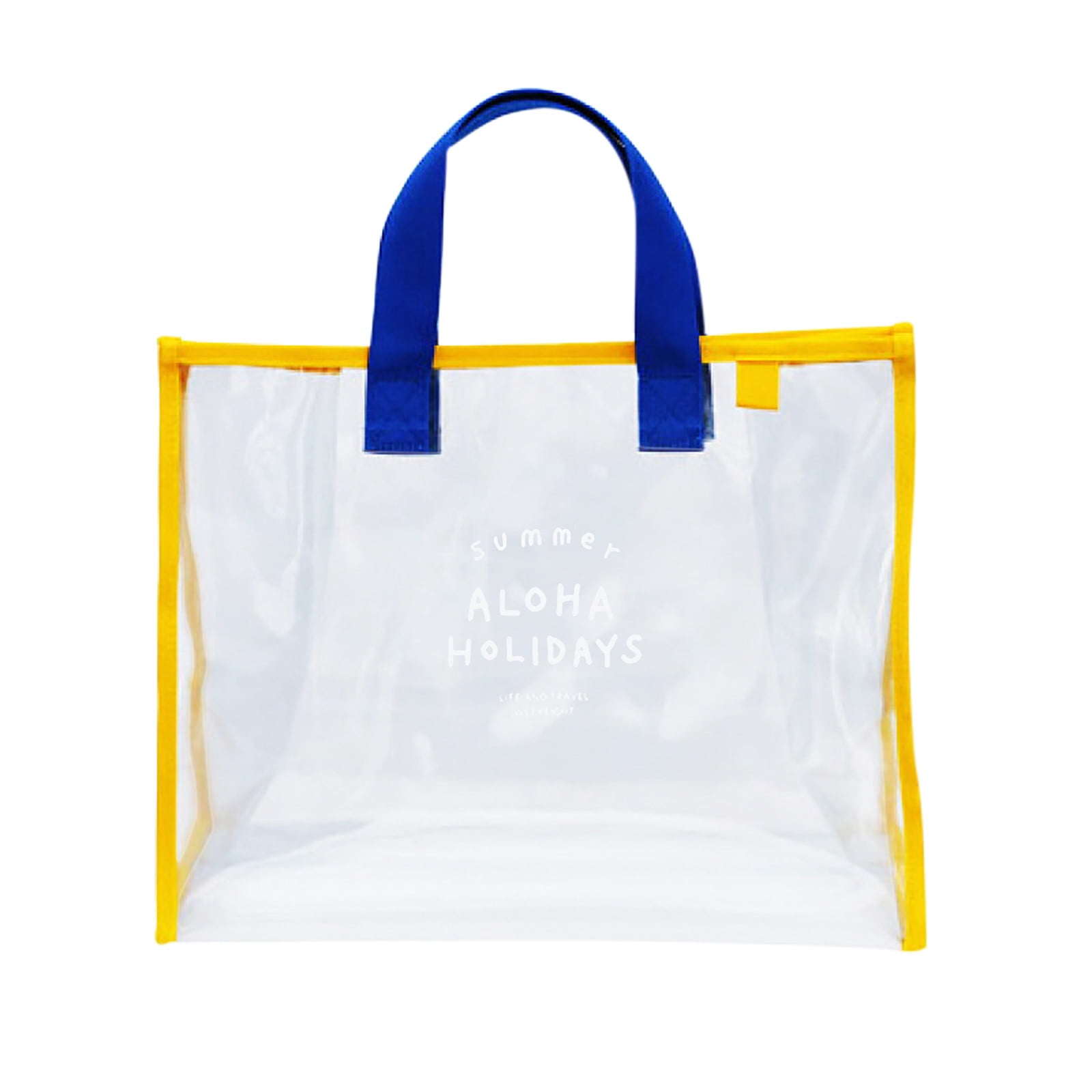 Frosted Clear Plastic Tote Bag Transparent Handbag Zip Purse Stadium  Crossbody | eBay