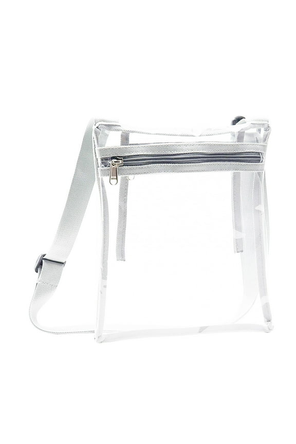 See Through Bag, Clear Crossbody Bag Stadium Approved, Clear Purse, Plastic Transparent Crossbody Bag Stadium Approved Bag for Concerts Sports Events Festivals