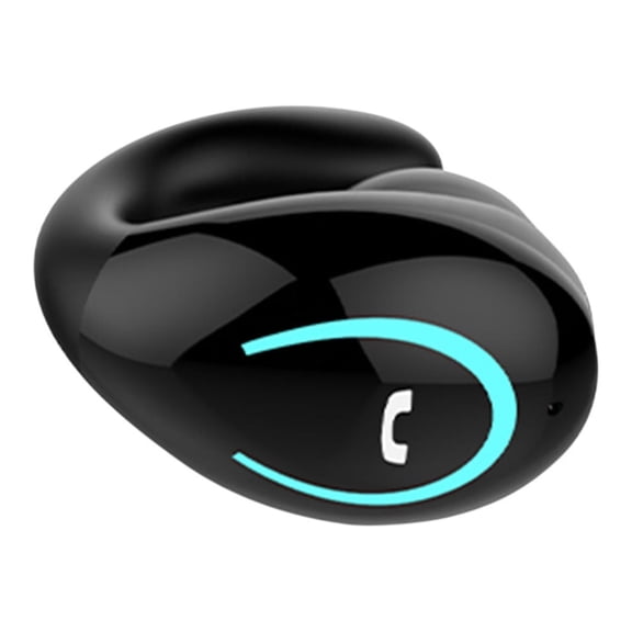 Wovilon Clip-On Type Bluetooth Headset Wireless Business Single Earpiece Voice Answer In Ear Earbuds For Trucker Driving Running Large Battery Noise Cancelling Headphones