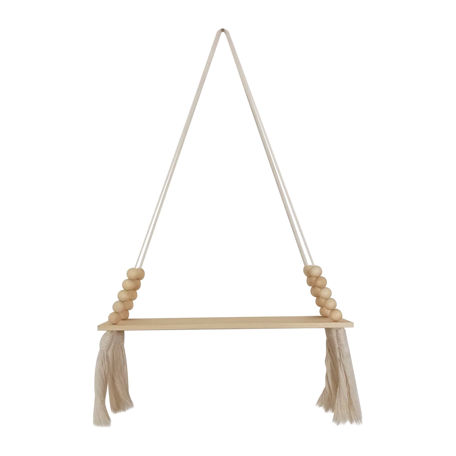 Wovilon Clothing Storage Cotton Rope Decorative Rack Wall Wooden Frame ...