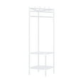 thumbnail image 1 of Wovilon Coat Rack Freestanding Closet Organizer Hall Tree With 2 Storage Shelves Corner Storage Organizer For Entryway Bedroom, 1 of 8