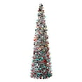 thumbnail image 1 of Wovilon Colorful Round Pagoda Shape Retractable Folding Pops Up Christmas Tree, 1 of 9