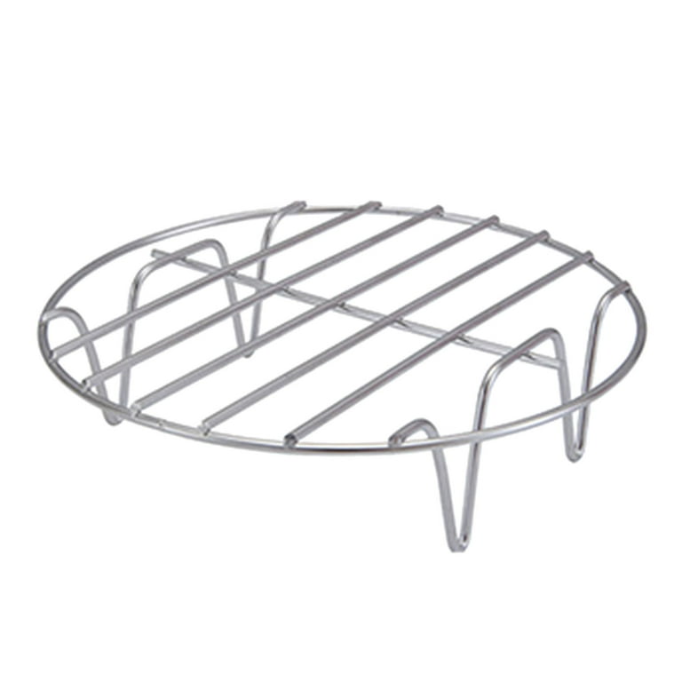 Wovilon Stainless Steel Air Fryer Rack Air Fryers Accessories Round Rack for Cooking Steaming Cooling Drying Baking Multi-Layer Rack Air Fryer