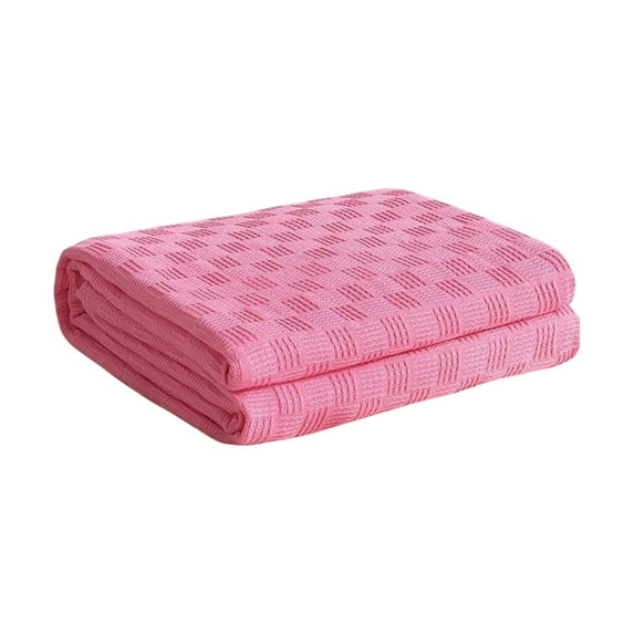 Wovilon Cotton Knitted Gauze Cover Blanket Layer Thread Blanket Towel Quilt Double Cotton Conditioning Quilt Summer Quilt Small Blanket