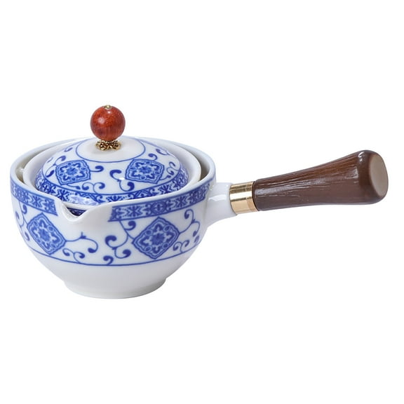 Wovilon Creative 360 Degree Rotating Tea Set Well Off Teapot Cradle Type Semi Automatic Kung Fu Tea Set Household Kitchen Gadgets Kitchen Tools
