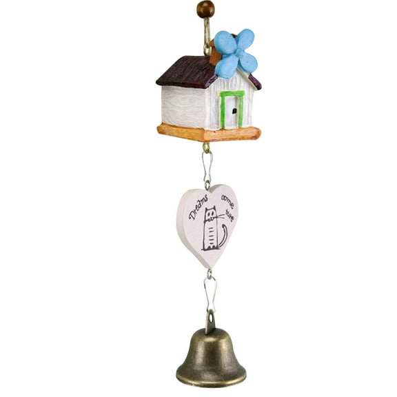 Wovilon Creative Cabin Wind Chimes House Hold Door Ornaments Mini Pendant Resin Sympathy Wind Chimes For Outside