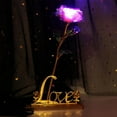 thumbnail image 1 of Wovilon Creative Colorful Rose with Light, Box & Base, Artificial Flowers 24K Gold Foil Rose Full Blossom Presents for Mother's Day | Valentine's Day | Anniversary | Birthday | Wedding, Romantic Gift, 1 of 9