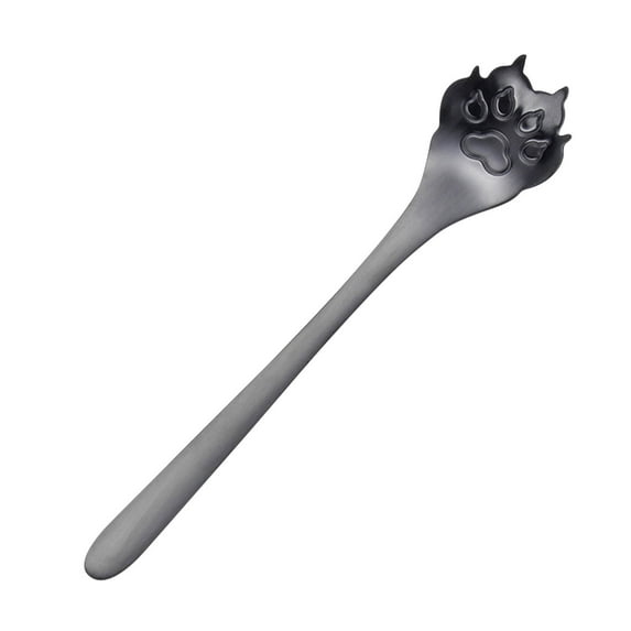 Wovilon Creative Cute Cartoon 304 Stainless Steel Coffee Spoon Stirring Tea Spoon Mug Spoon Cat Claw Dog Claw Cup Hollowed Out