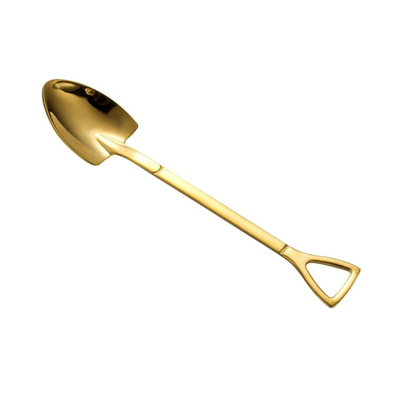 Wovilon Creative Stainless Steel Shovel Spoon Fork Coffee Spoon Mixing Bar Spoon Dessert Spoon Fork Watermelon Spoon