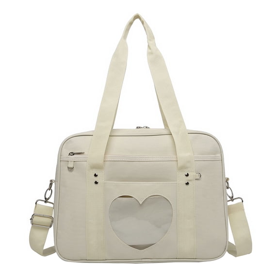 Wovilon Women'S Shoulder Bag Handy Messenger Heart Shaped Japanese School Bag Kawaii Wallet Anime Wallet Manga Tote Bag With A-Djustable Shoulder Strap Women'S Bag