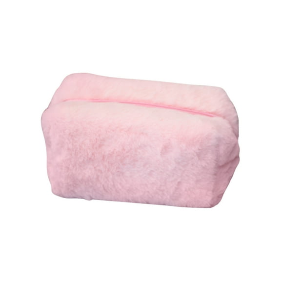 Wovilon Cute Large-Capacity Portable Plush Velvet Storage Bag Girl Heart Personality Storage Bag