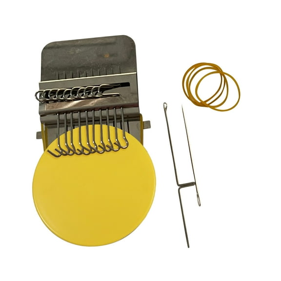 Wovilon Darning Loom Speedweve Type Weave Tool, 10 Hooks Convenient Small Weaving Loom Kit For Beginners Quickly Mending Jeans, Repair Holes, Diy Beautiful Weaving Arts On Clothes Socks