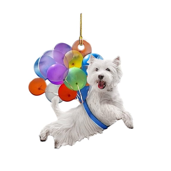 Wovilon Decorative Balloons Car Cute Dog Hanging Ornament With Bubbles-Hanging Ornament Decors 2D Effect