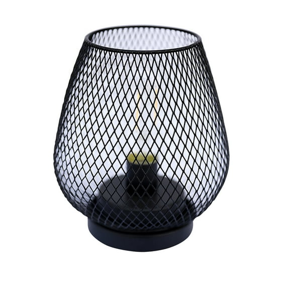 Wovilon Desk Lamp Metal Led Lantern Battery Powered, Cordless Light With Led Edsion Style Bulb. Great For Weddings, Parties, Patio, Events For Indoors