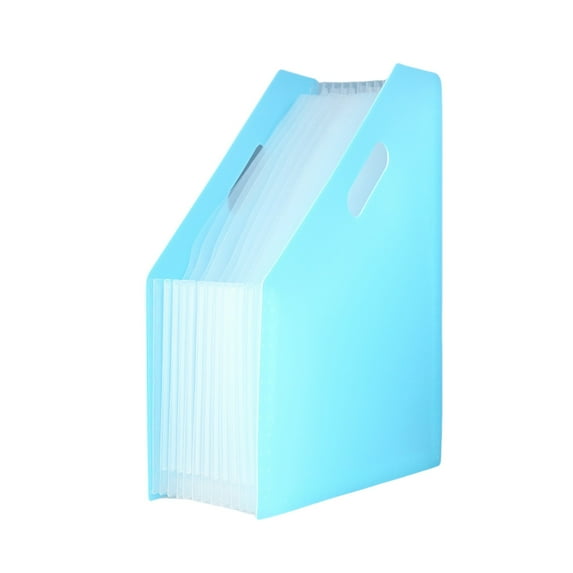 Wovilon Desktop Vertical Slanted Mouth Organ Bag Multi Layer Expandable Folder Paper Storage Rack