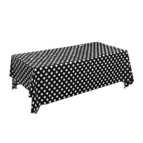 Wovilon Disposable Plastic Tablecloths Birthday Party Decoration Rectangle PE Polka D Ot Do T Tablecloths 137x274cm