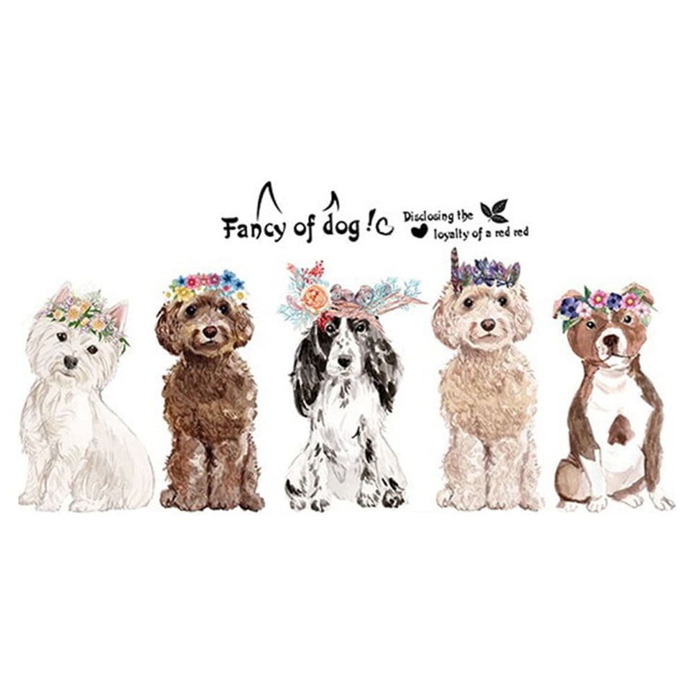 Wovilon Diy Dog Removable Wall Decal Family Home Sticker Mural Art Home
