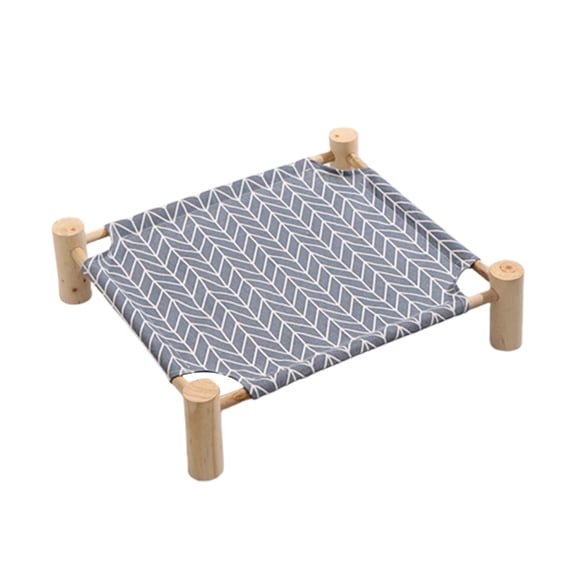 Wovilon Dog Suspended Bed, Wooden Dog Suspended Elevated Cold Bed, Detachable Portable Indoor/Outdoor Pet Bed, Suitable For Cats And Small Dogs