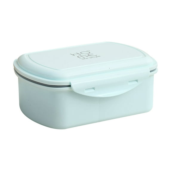 Wovilon Double-Layer Lunch Box Lunch Box Office Workers Fat Reduction Fitness Partition Lunch Box Light Food Grade Safe Microwave Heating