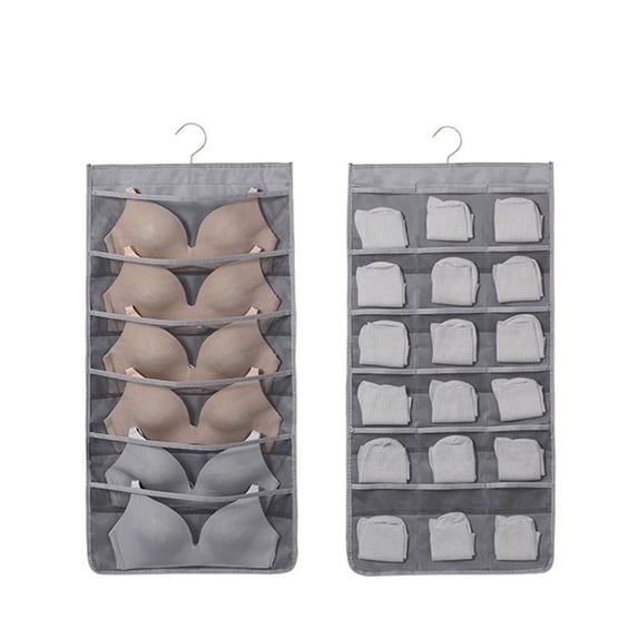 Wovilon Double Side Non-Woven Cloth Wall Wardrobebag Sorting Hanger Organizer Bra Underwear