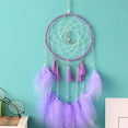 thumbnail image 1 of Wovilon Dream Catchers with Feather(Purple), Wind Chime Blessing Gifts for Women, Girls and Kids, Hanging Decoration for Girls Bedroom Home Wall Window Bookshelf Adults Nursery Room, 1 of 3